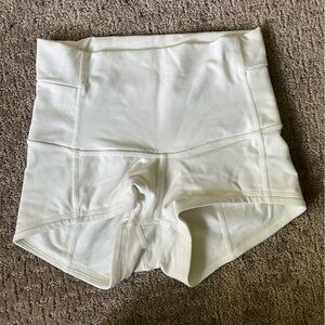 Lululemon white bike shorts